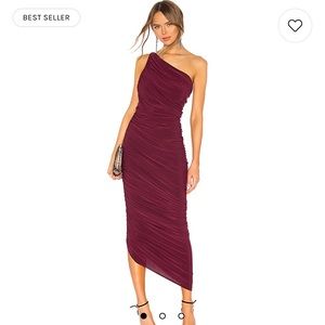 Norma Kamali Diana Gown in Plum